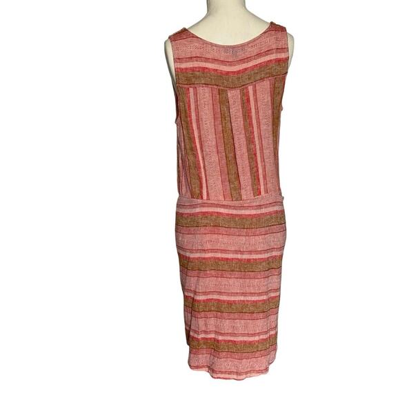 Anthropologie Drew Linen Tie Front  Stripe Dress Size M - Picture 3 of 7